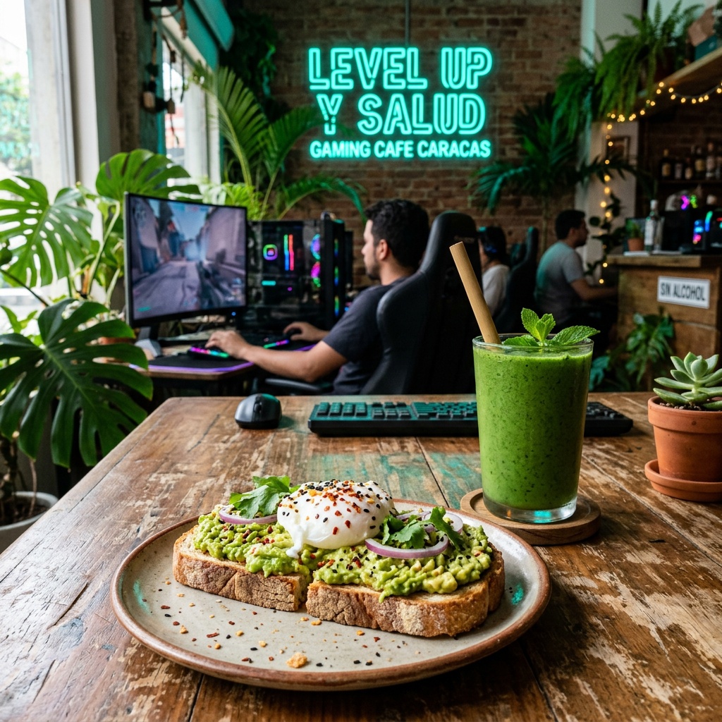 Comida saludable gaming cafe Valencia Venezuela