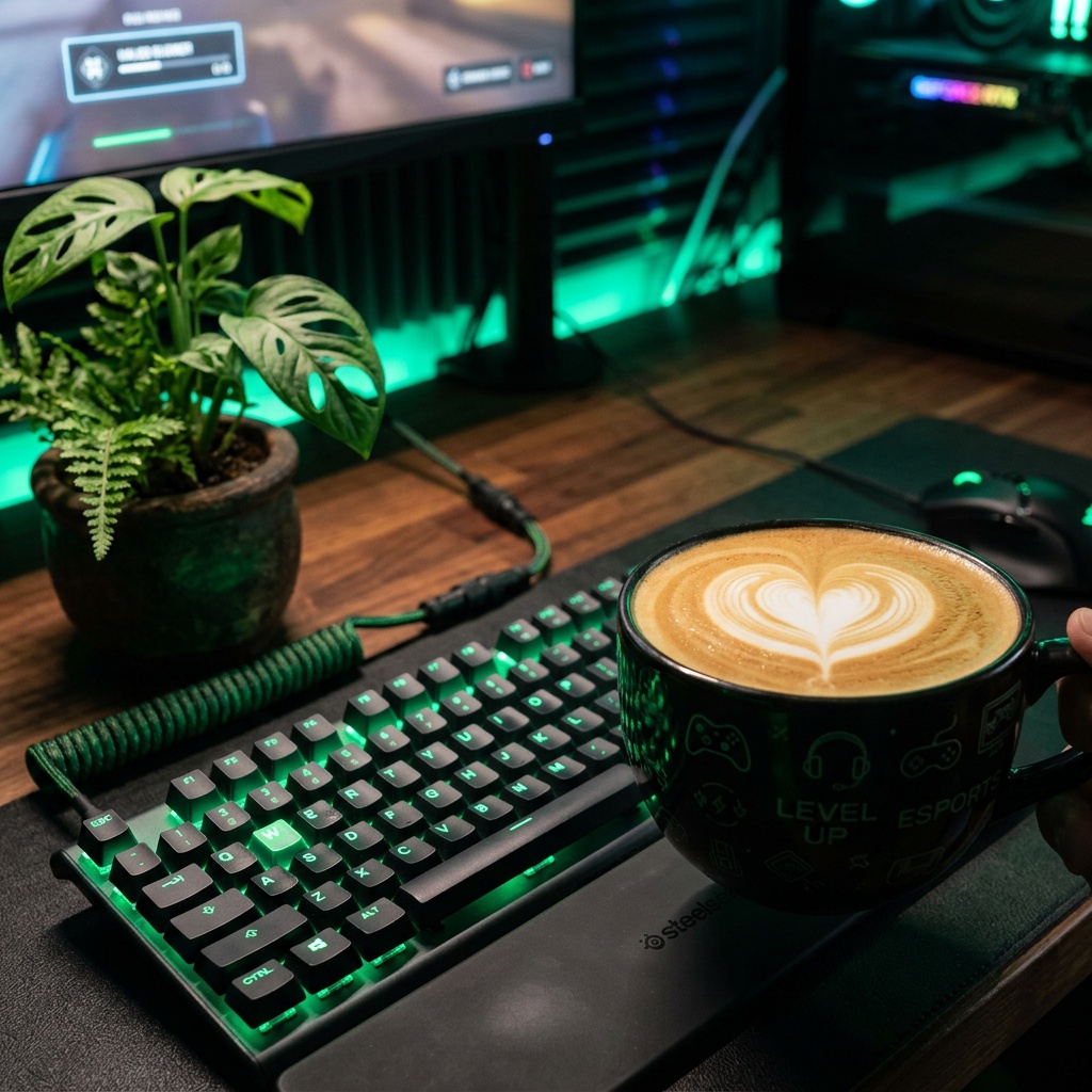 Latte art gaming cafe Valencia Venezuela